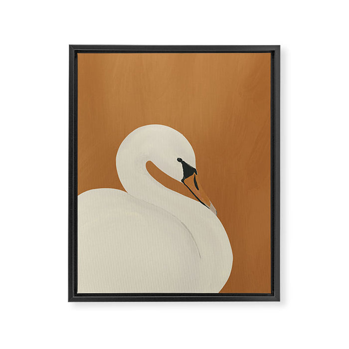 White Swan 2 Framed Canvas Print Gallery Image 1