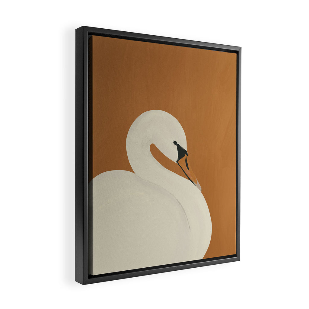 White Swan 2 Framed Canvas Print Gallery Image 2