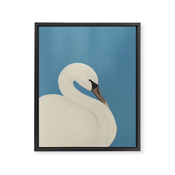 White Swan 3 Framed Canvas Print Gallery Image 1