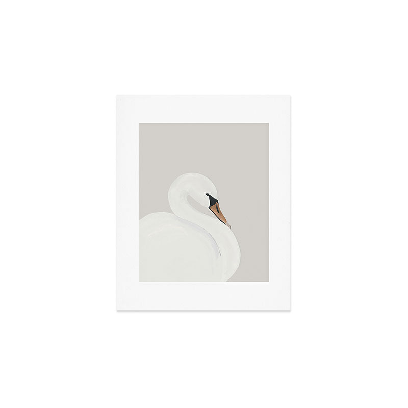 White Swan Art Print Gallery Image 1