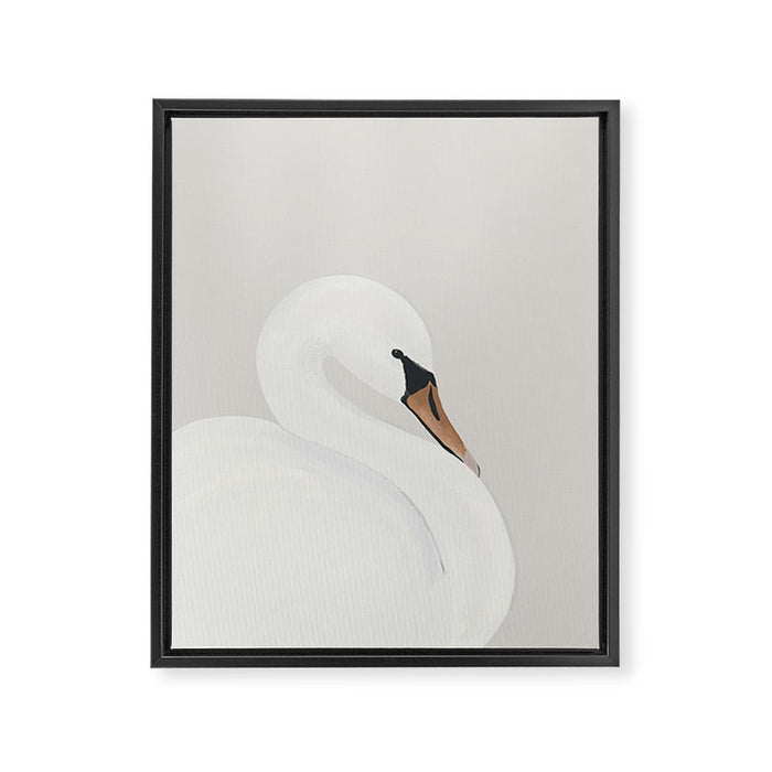White Swan Framed Canvas Print Gallery Image 1