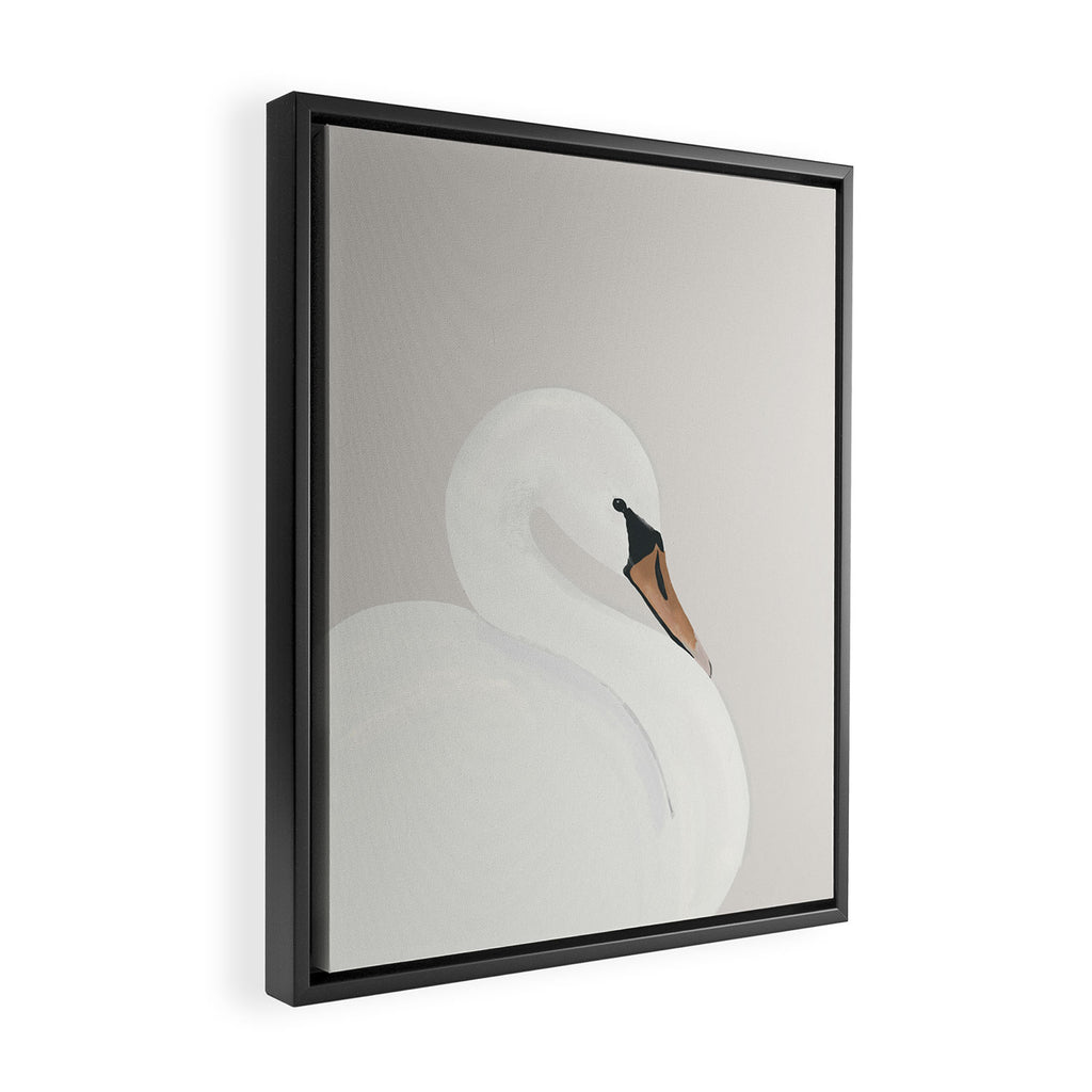 White Swan Framed Canvas Print Gallery Image 2