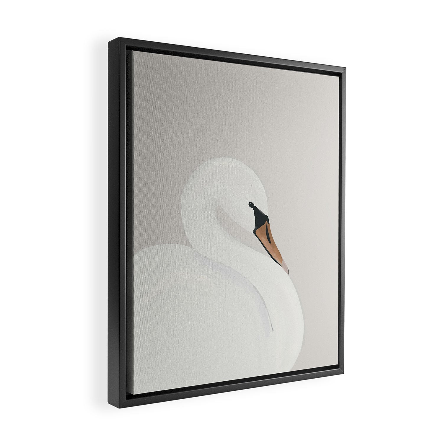 White Swan Framed Canvas Print Gallery Image 2
