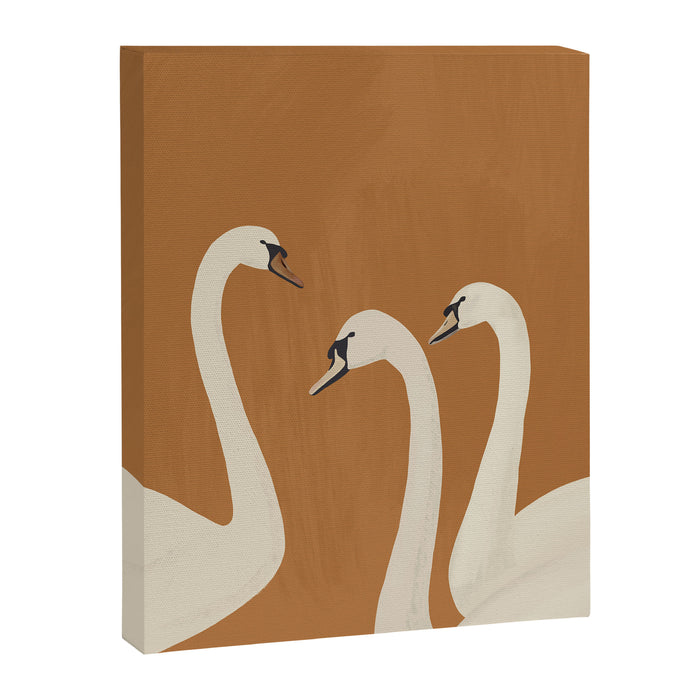 White Swans 2 Canvas Print Gallery Image 1