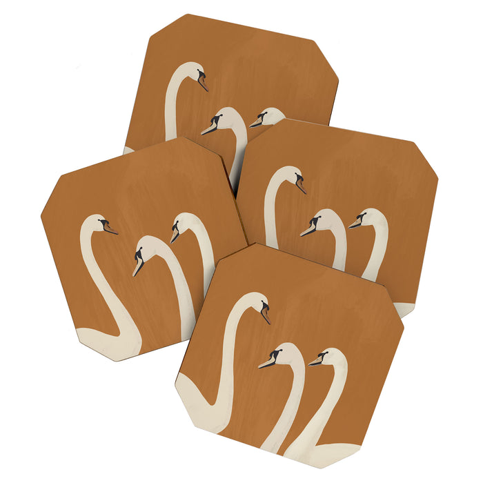 White Swans 2 Coaster Gallery Image 1