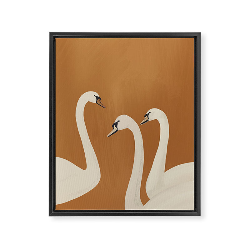 White Swans 2 Framed Canvas Print Gallery Image 8