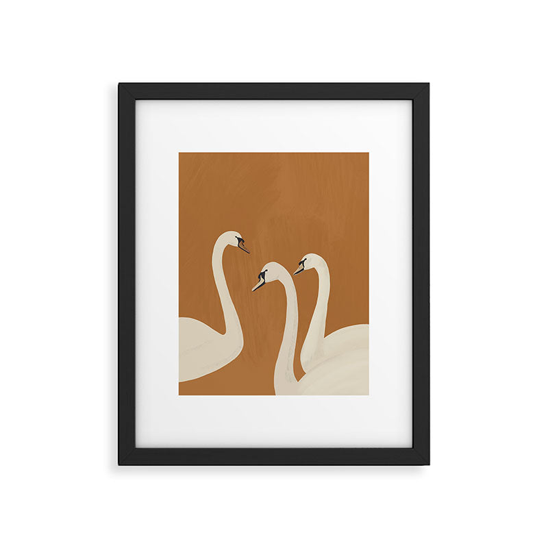White Swans 2 Framed Art Print Gallery Image 6