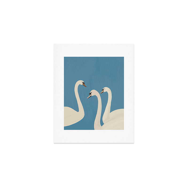 White Swans 3 Art Print Gallery Image 1