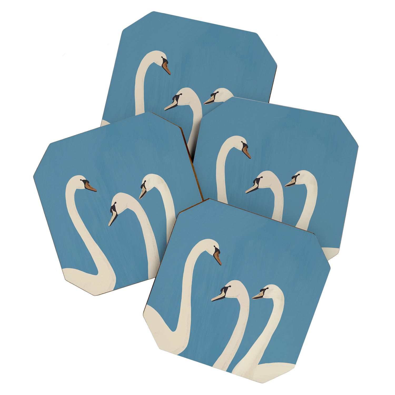 White Swans 3 Coaster Gallery Image 1