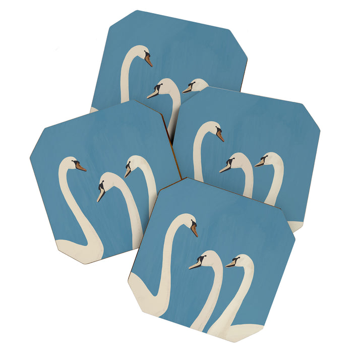White Swans 3 Coaster Gallery Image 1