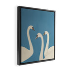 White Swans 3 Framed Canvas Print Gallery Image 2