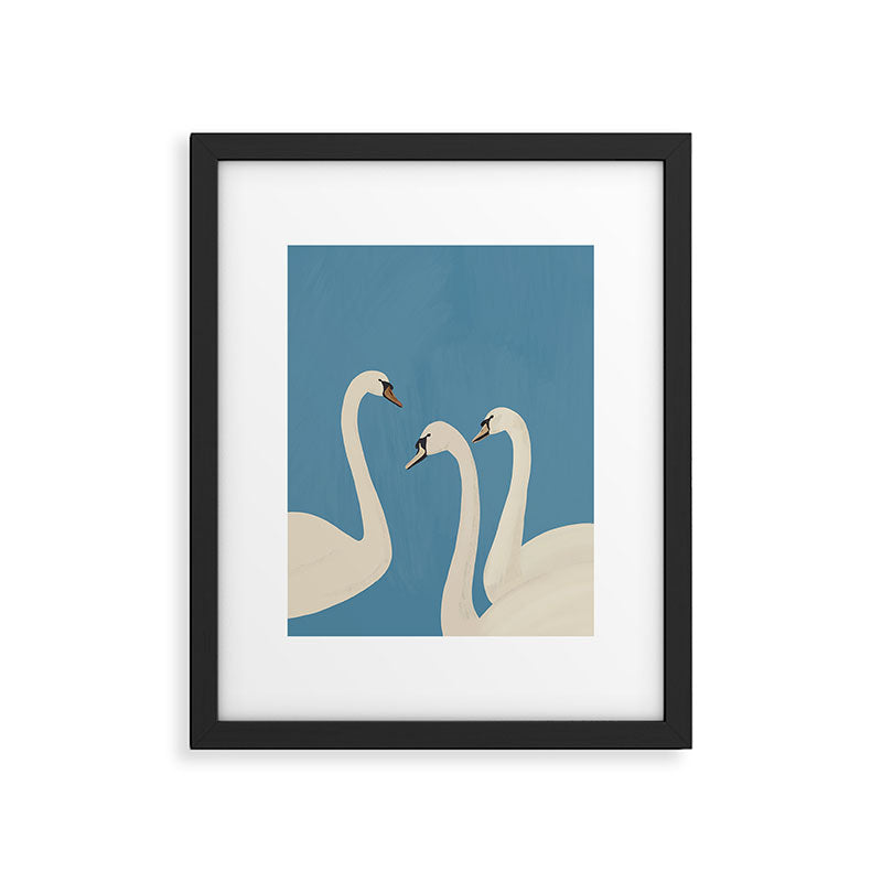 White Swans 3 Framed Art Print Gallery Image 6