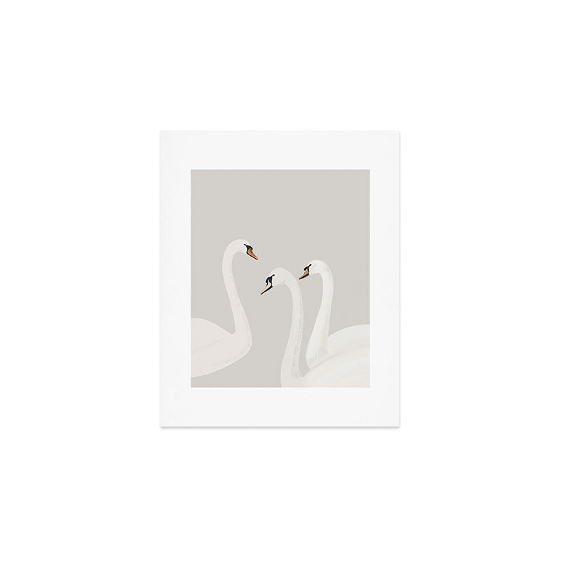 White Swans Art Print Gallery Image 1