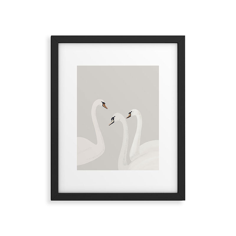 White Swans Framed Art Print Gallery Image 5