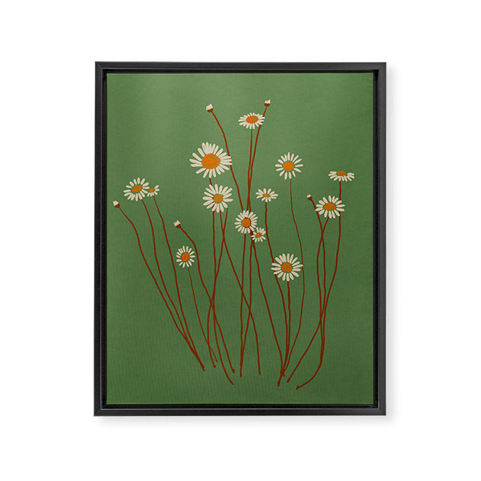 Wild Daisy Flowers 5 Framed Canvas Print Gallery Image 1