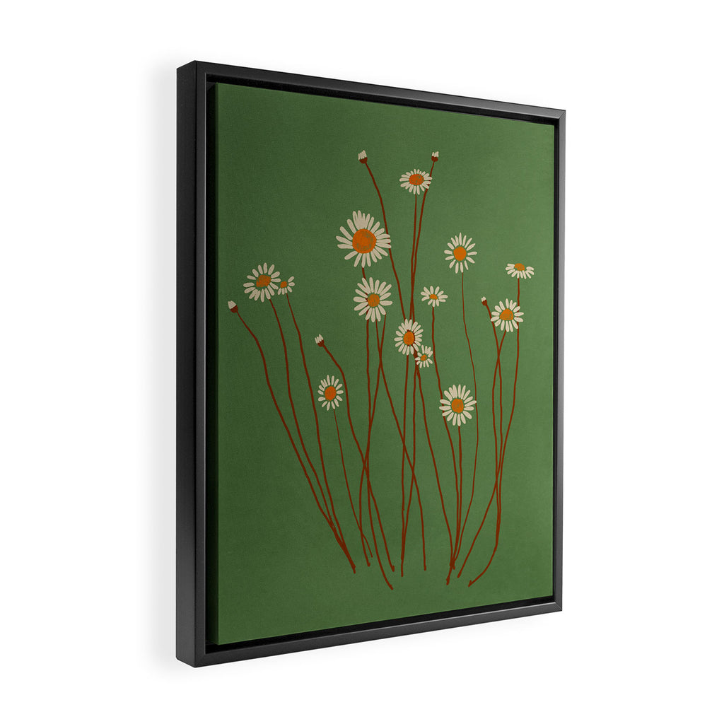 Wild Daisy Flowers 5 Framed Canvas Print Gallery Image 2