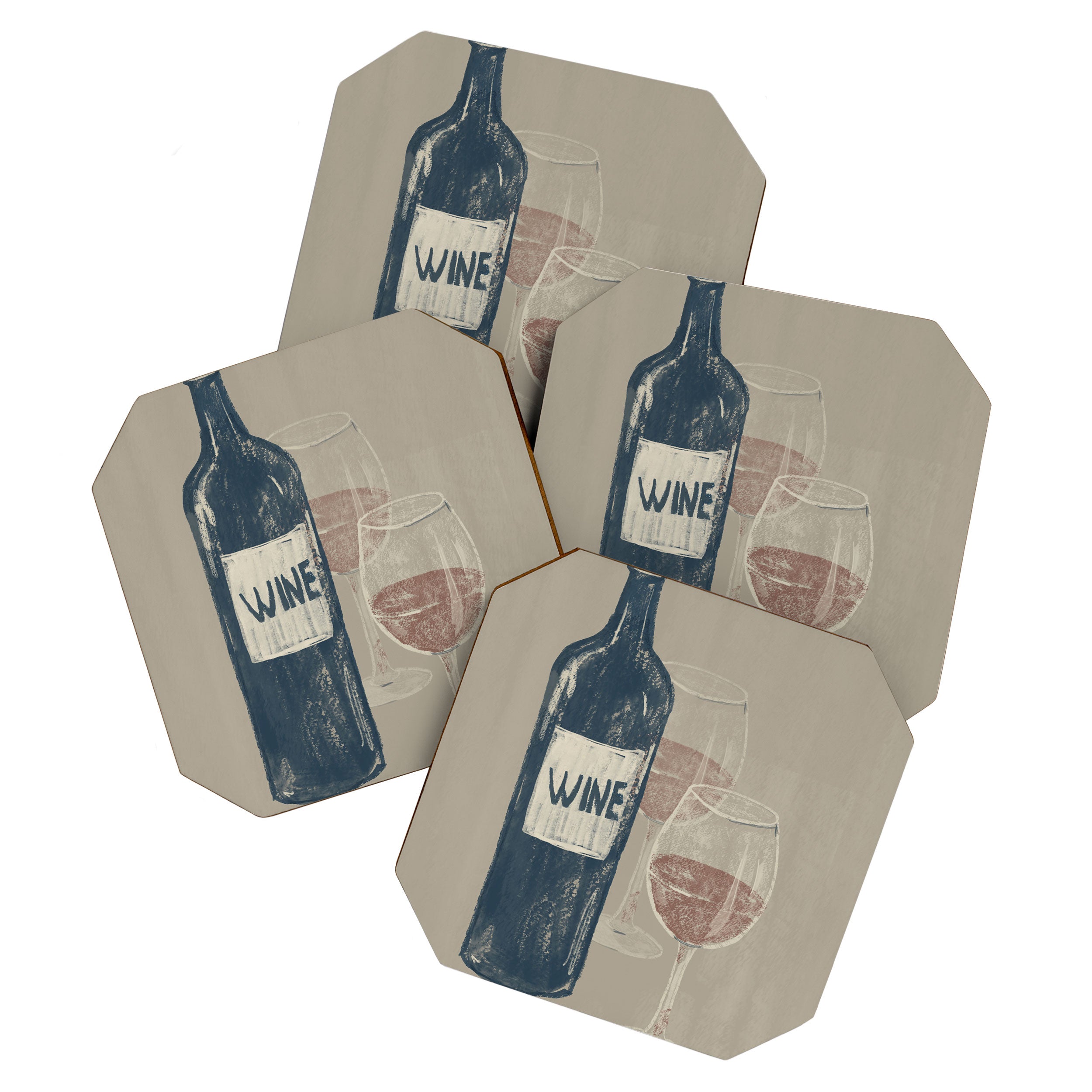 Wine 3 Coaster Gallery Image 1