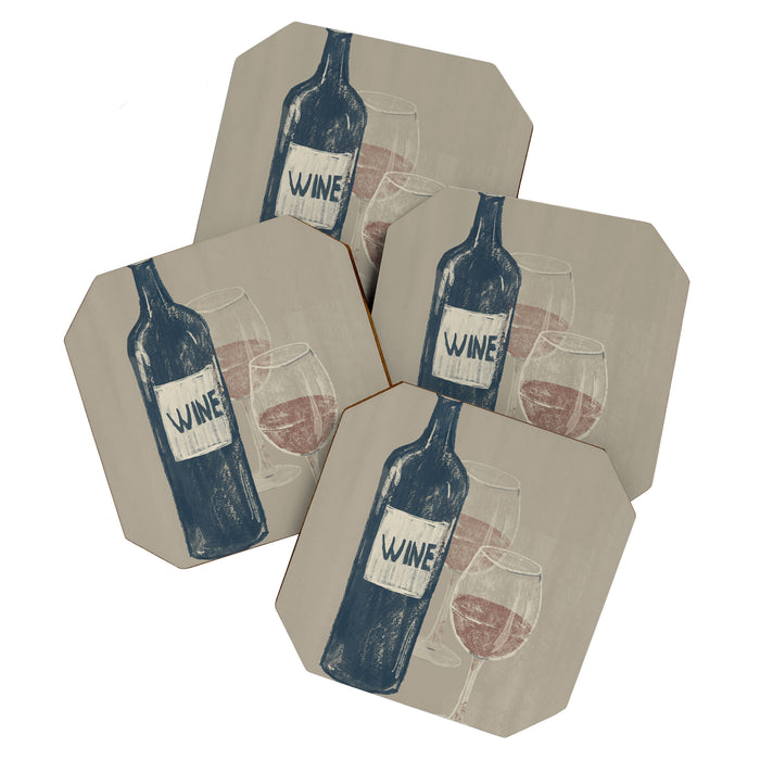 Wine 3 Coaster Gallery Image 1