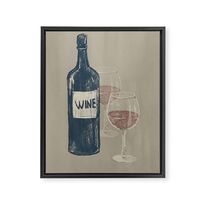 Wine 3 Framed Canvas Print Gallery Image 1