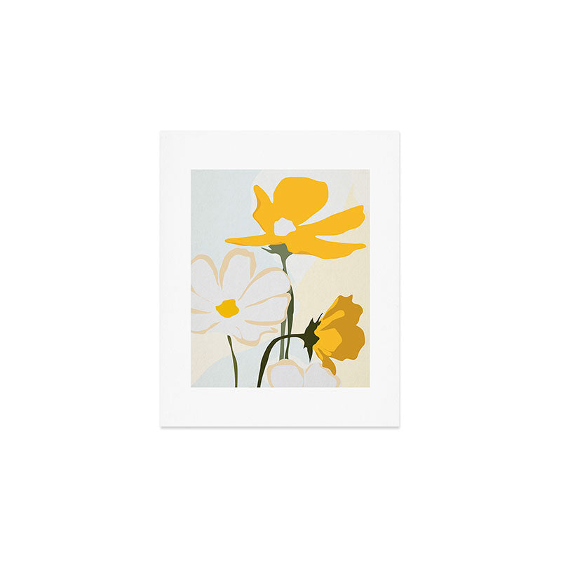 yellow flowers Art Print Gallery Image 1