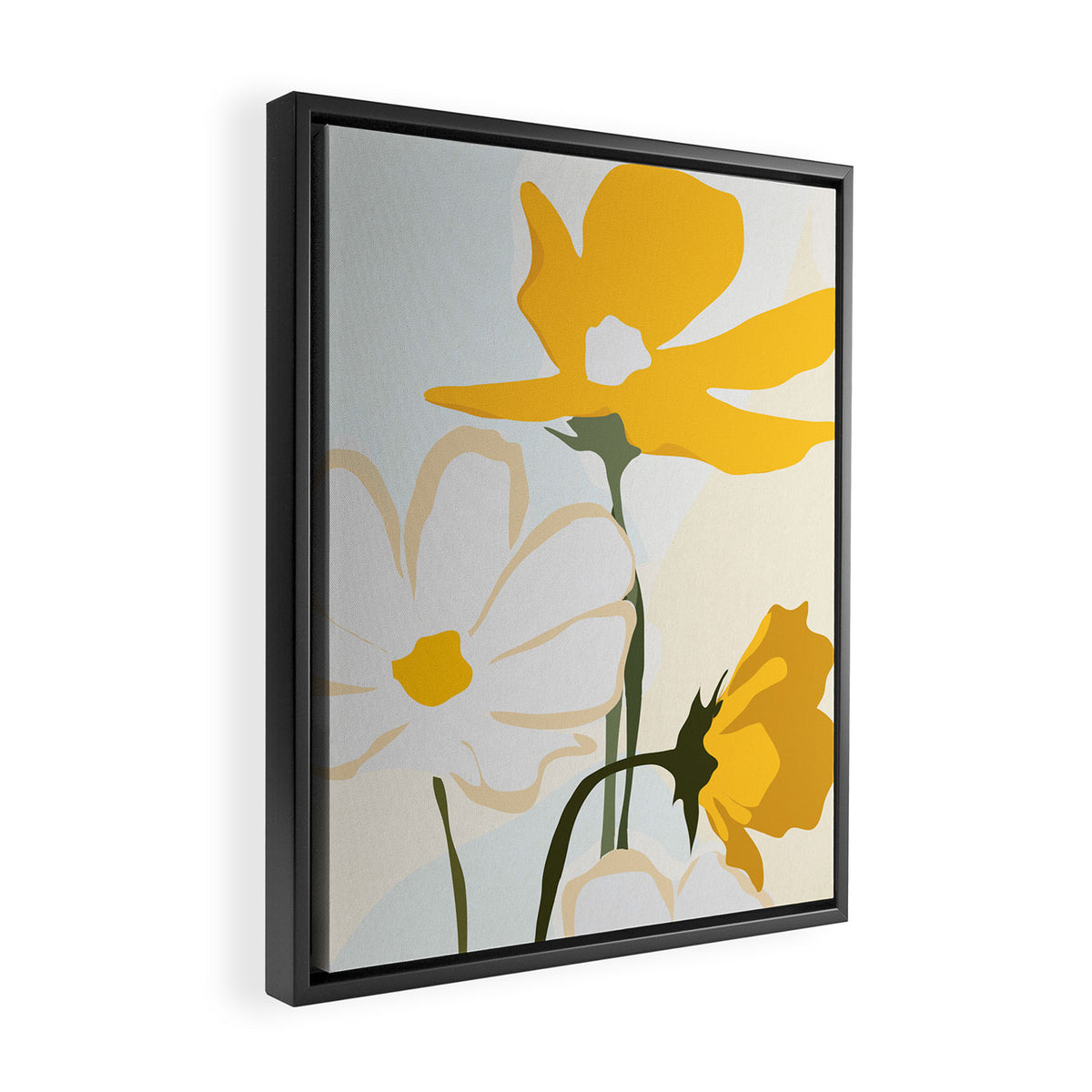 yellow flowers Framed Canvas Print Gallery Image 2