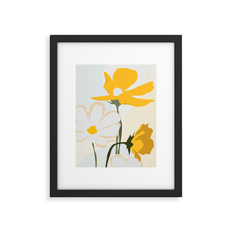 yellow flowers Framed Art Print Gallery Image 4