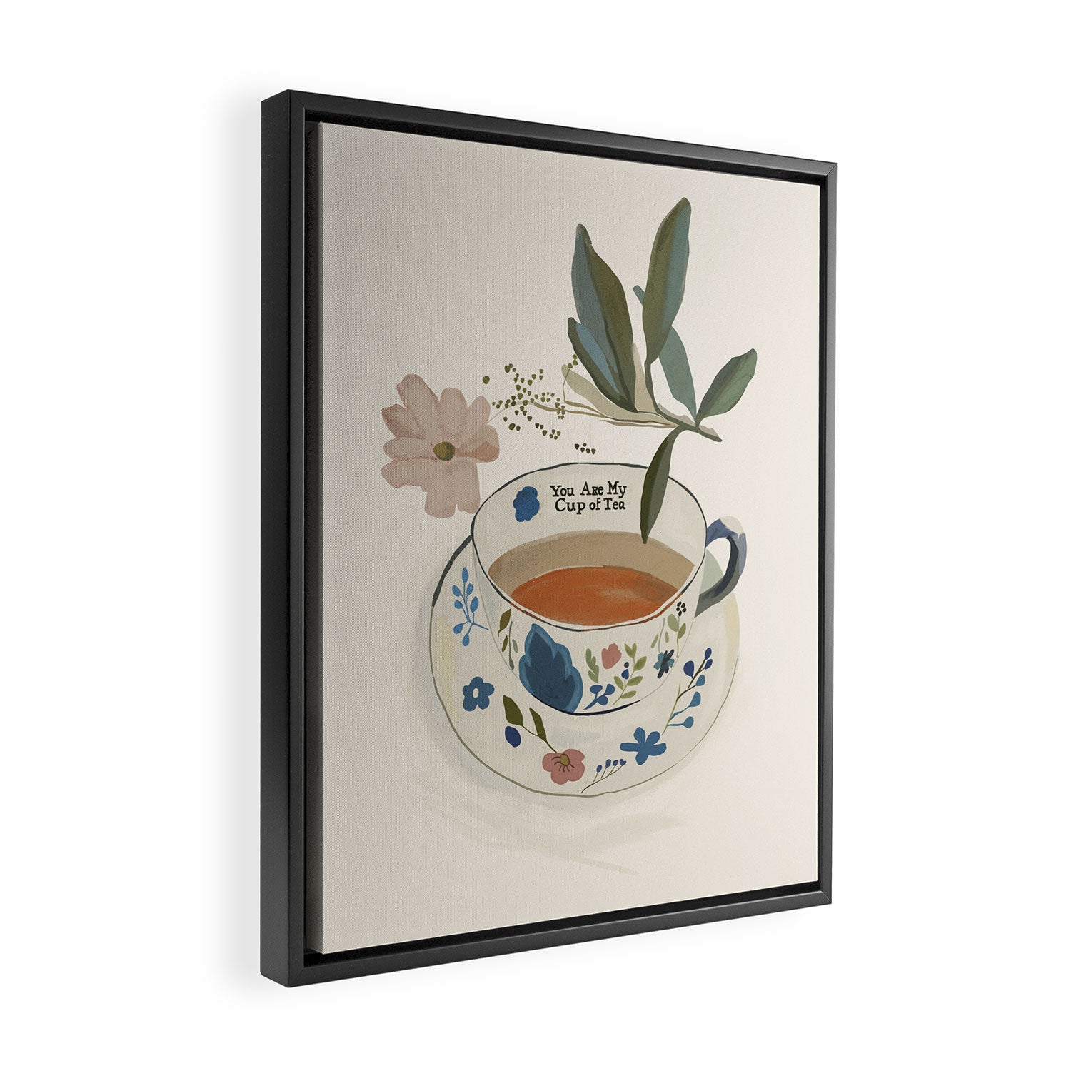 You are My Cup of Tea 4 Framed Canvas Print Gallery Image 2