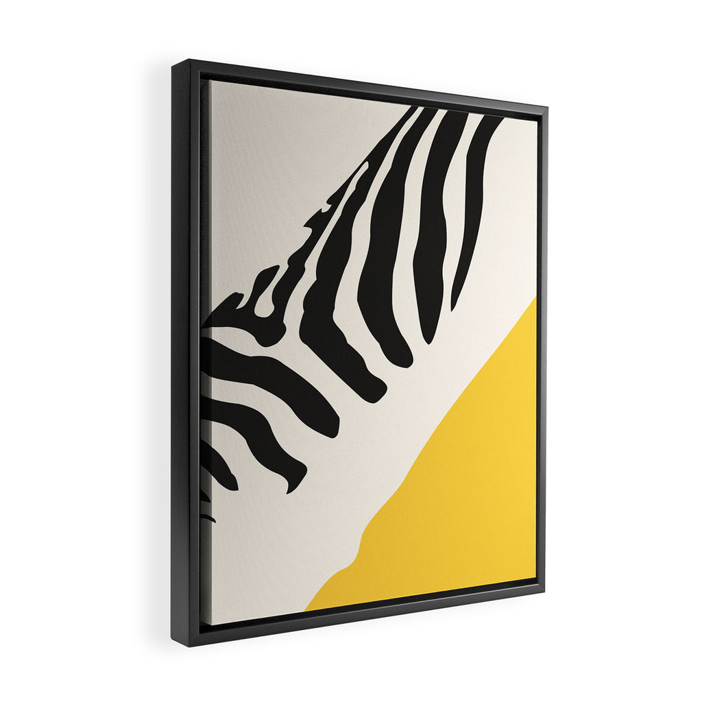 Zebra Abstract Framed Canvas Print Gallery Image 2
