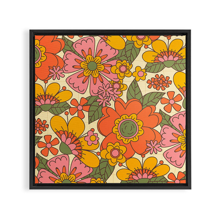 Spring in Retro Framed Canvas Print Gallery Image 1