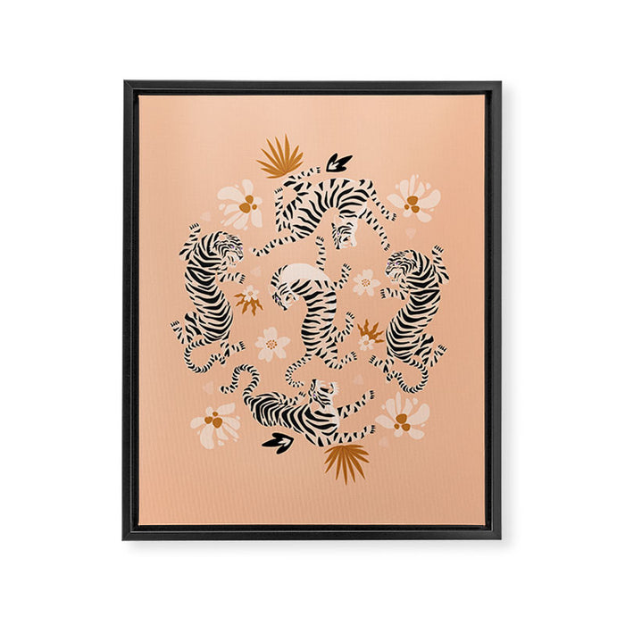Tiger Garden Framed Canvas Print Gallery Image 1
