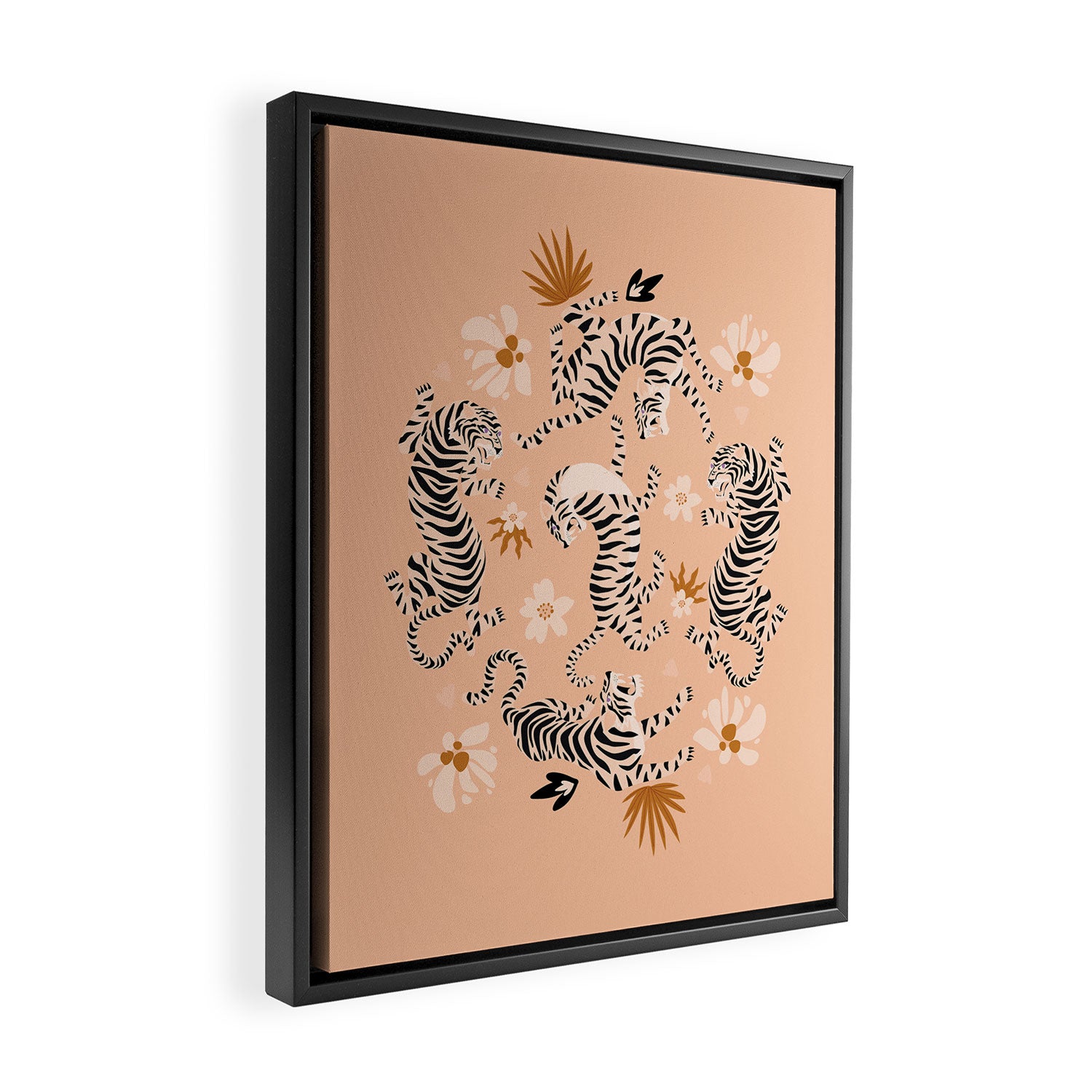 Tiger Garden Framed Canvas Print Gallery Image 2