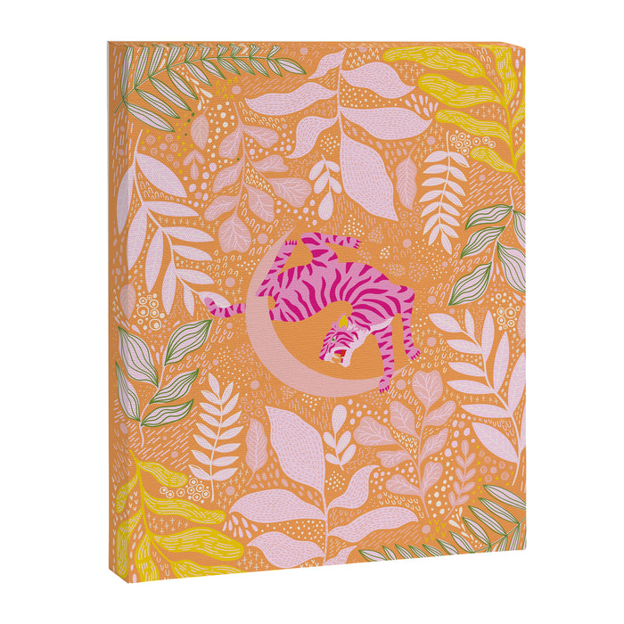Tiger Moon in Tangerine Canvas Print Gallery Image 1