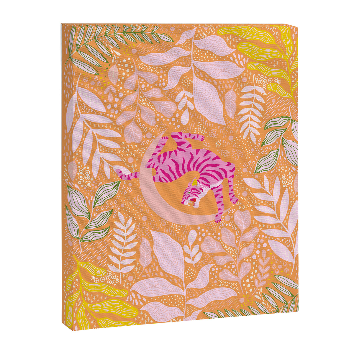 Tiger Moon in Tangerine Canvas Print Gallery Image 6