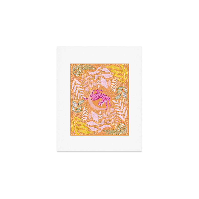 Tiger Moon in Tangerine Art Print Gallery Image 1