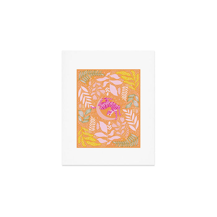 Tiger Moon in Tangerine Art Print Gallery Image 1