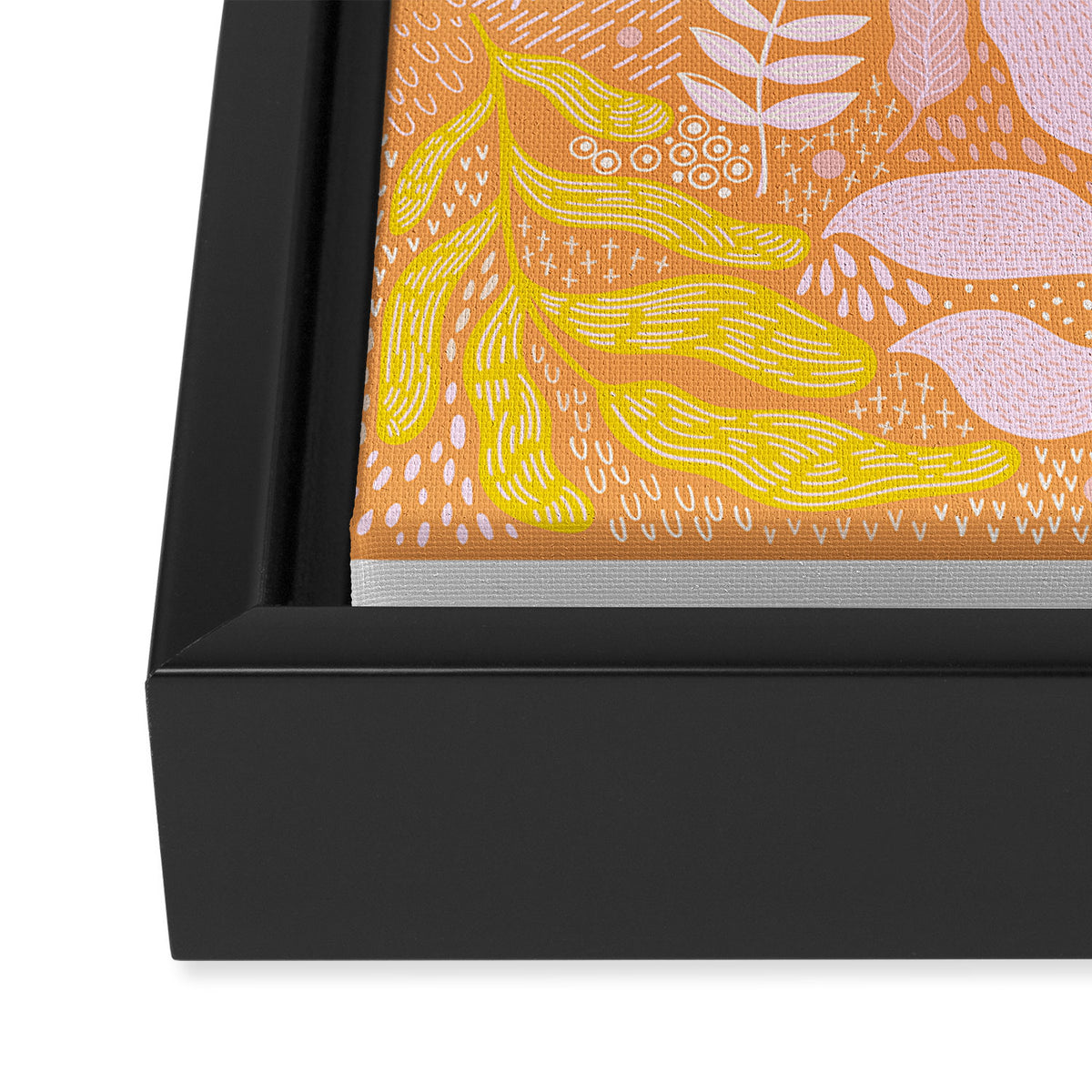 Tiger Moon in Tangerine Framed Canvas Print Gallery Image 3