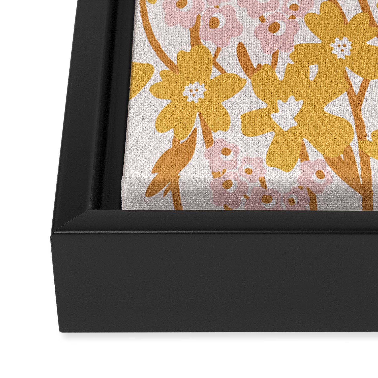 Wildflowers in Turmeric Framed Canvas Print Gallery Image 3