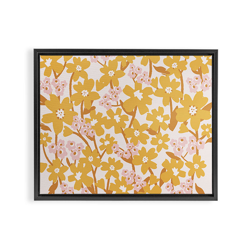 Wildflowers in Turmeric Framed Canvas Print Gallery Image 6