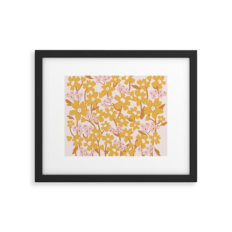 Wildflowers in Turmeric Framed Art Print Gallery Image 4