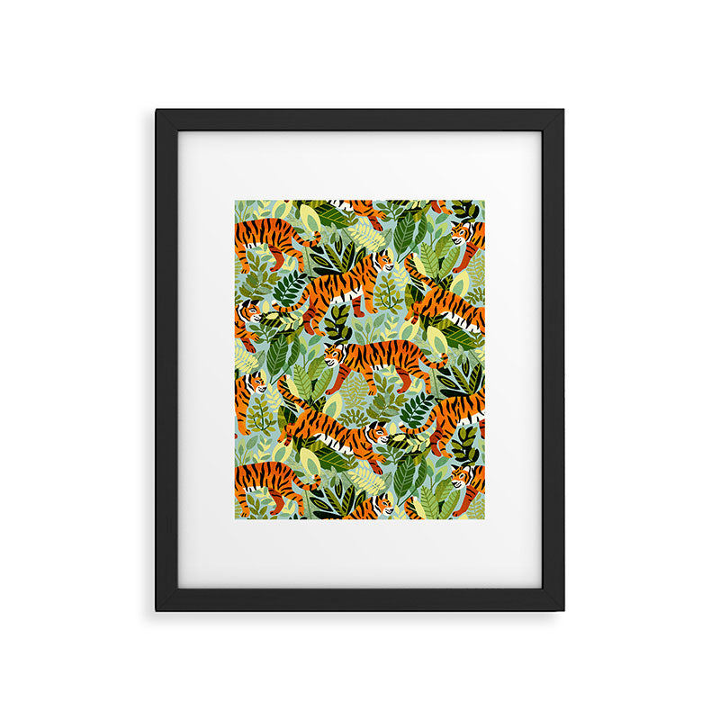 Bright Bengal Tiger Jungle Framed Art Print Gallery Image 6