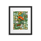 Textured Woodland Pattern - Forest Green Framed Art Print Gallery Image 6
