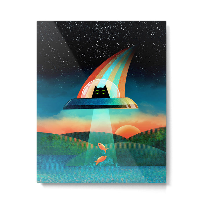 The Purrfect Alien Metal Print Gallery Image 1
