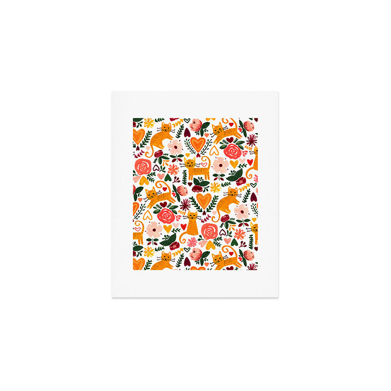 Valentine Cats Art Print Gallery Image 1