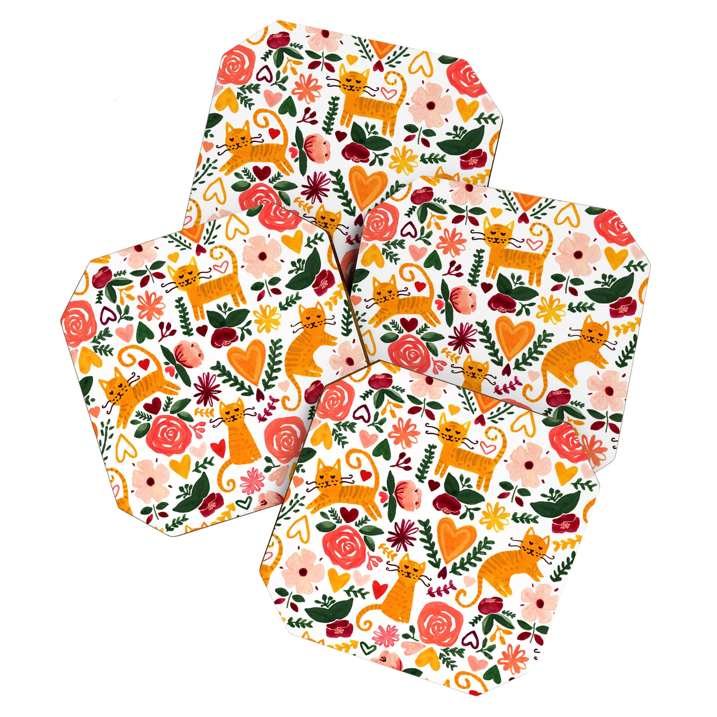 Valentine Cats Coaster Gallery Image 1
