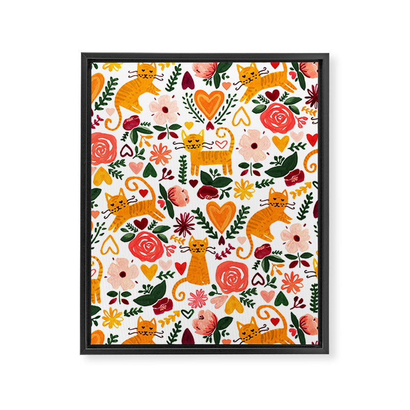 Valentine Cats Framed Canvas Print Gallery Image 8