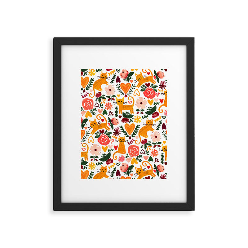 Valentine Cats Framed Art Print Gallery Image 6