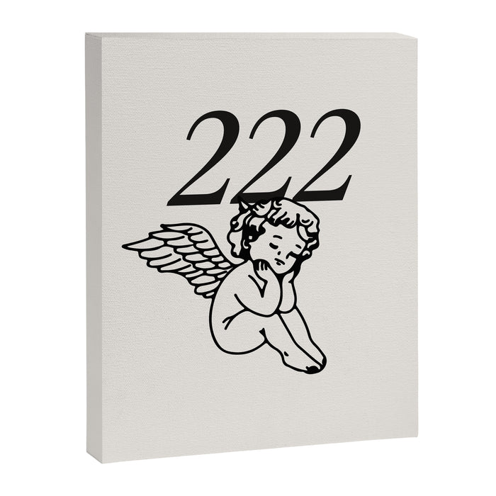 222 Angel Number Poster Canvas Print Gallery Image 1