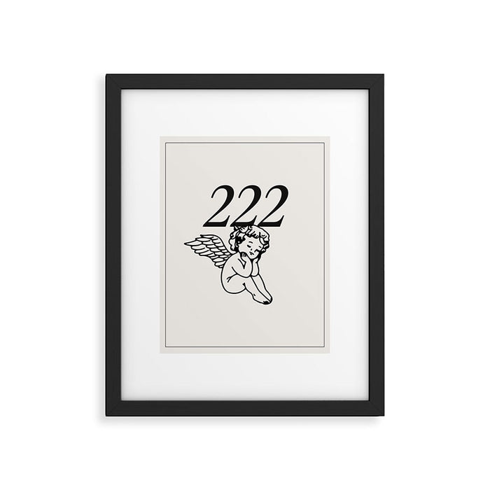 222 Angel Number Poster Framed Art Print Gallery Image 1