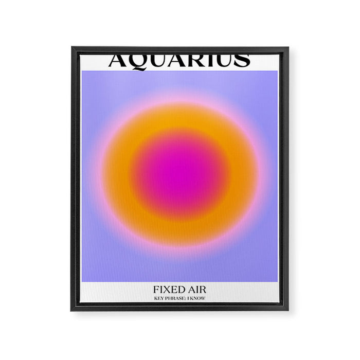 Aquarius Gradient Print Framed Canvas Print Gallery Image 1