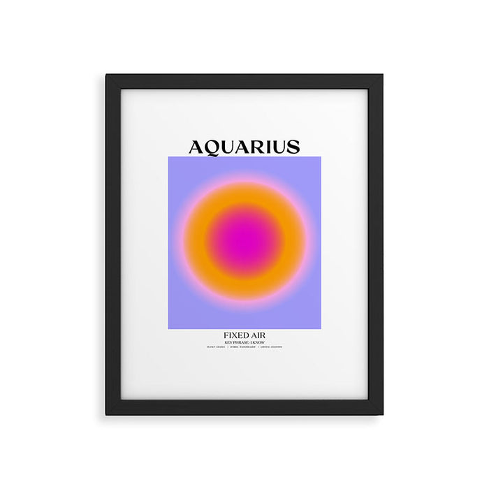 Aquarius Gradient Print Framed Art Print Gallery Image 1